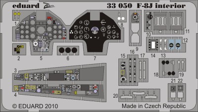 Eduard 33050 F-8J interior S.A. 1/32 TRU