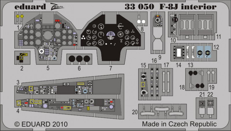 Eduard 33050 F-8J interior S.A. 1/32 TRU