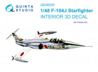Quinta studio QD48200 F-104J (Kinetic) 3D Декаль интерьера кабины 1/48