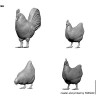Black Dog 3D35022 Rooster and hens (1+3 pcs) 1/35