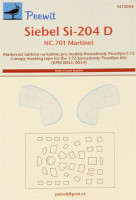 Peewit PW-M72054 1/72 Canopy mask Siebel Si-204 D (KP)