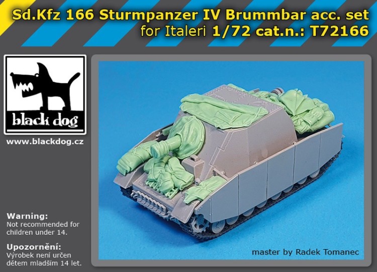 Black Dog T72166 Sd.Kfz.166 Sturmpanzer IV Brummbar accessories (designed to be used with Italeri	 kits) 1/72