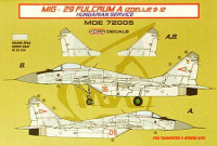 Kora Model MDE72005 MiG-29 Fulcrum 9-12 Hungarian service декали декали 1/72