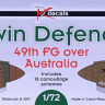 DK Decals 72054 Darwin Defenders 49th FG (18x camo) 1/72
