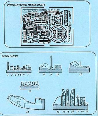 Aires 4027 Heinkel He 111H-4/H-6 cockpit set 1/48
