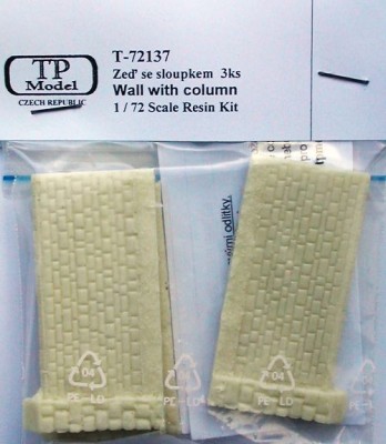 TP Model T-72137 Wall with column (3 pcs.) 1/72