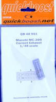 Quickboost QB48 951 Macchi MC.205 correct exhaust (HAS/ITA) 1/48