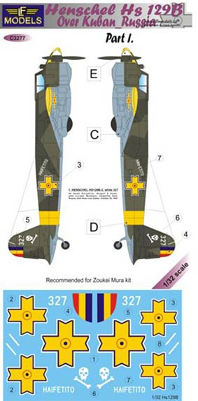 Lf Model C3277 Decals Hs 129B over Kuban/Russia Pt.1 1/32