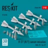 Reskit 48398 R-27 (R/T) missiles (MiG-29, Su-27) (4 pcs.) 1/48