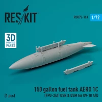Reskit U72163 150 gallon fuel tank AERO 1C USN&USM 1/72