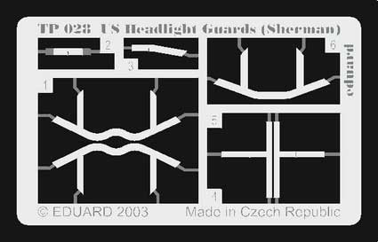 Eduard TP028 US Headlight Guards (Sherman)