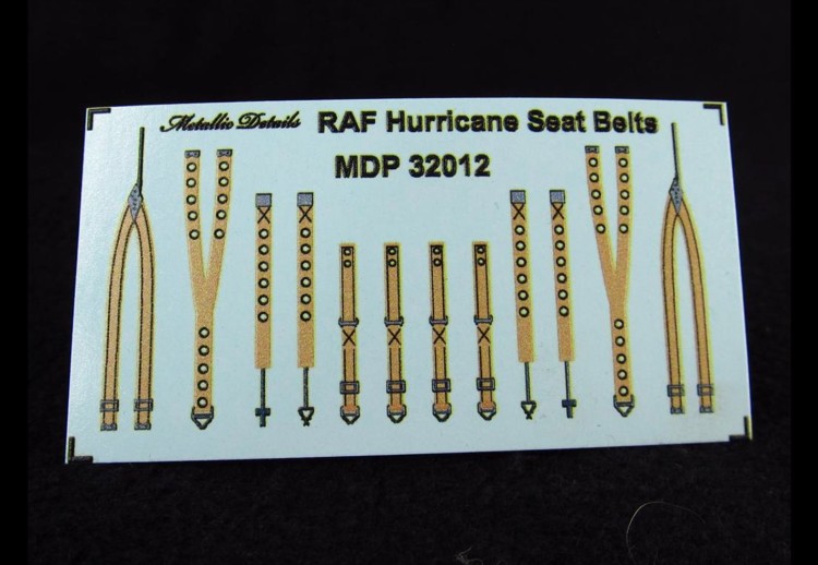 Metallic Details MDP32012 RAF Hawker Hurricane seat belts 1/32