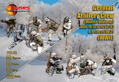 Mars MAR72142 German Artillery Crew in winter uniform (WWII) 1/72