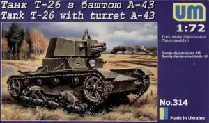 UniModel UMM-72314 Soviet tank T-26 with turret A-43 1/72