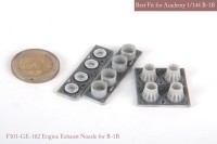 Mk1 Design MA-14404 Rockwell B-1B Lancer GE exhaust nozzle. Aftrer burner Set (closed) 1/144