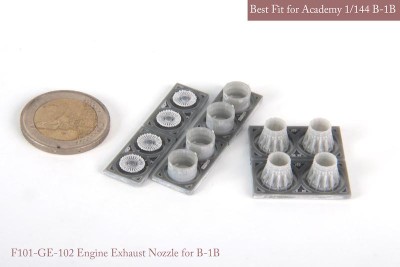Mk1 Design MA-14404 Rockwell B-1B Lancer GE exhaust nozzle. Aftrer burner Set (closed) 1/144