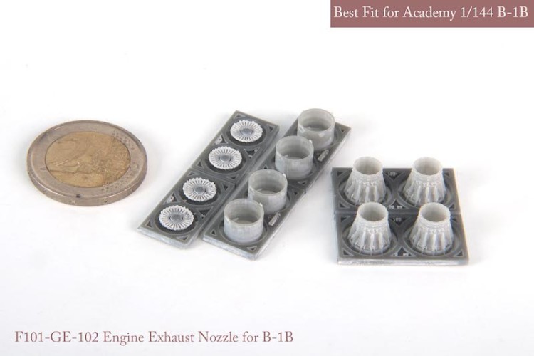 Mk1 Design MA-14404 Rockwell B-1B Lancer GE exhaust nozzle. Aftrer burner Set (closed) 1/144