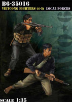 Bravo6 35016 Vietcong Fighters (4-5) Local Forces 1/35