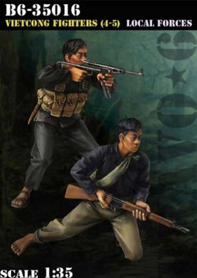 Bravo6 35016 Vietcong Fighters (4-5) Local Forces 1/35