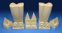 Barracuda Studios BCR72300 Rockwell B-1B Lancer Lancer Engine Intake Set. (designed to be used with Monogram and Revell kits) 1/72
