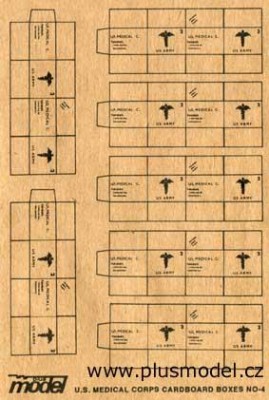 Plus model 012 U. S. Medical Corps Cardboard Boxes 1:35