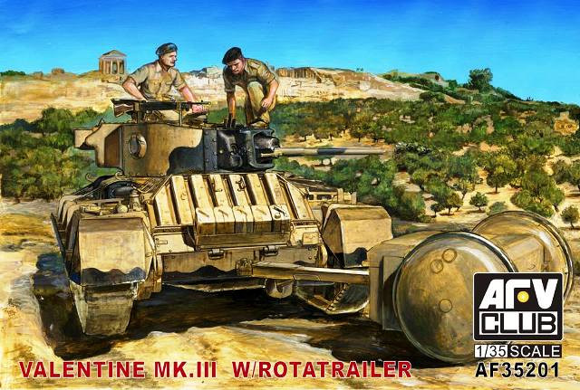 AFV Club AF35201 Valentine Mk. III with Rotatrailer 1/35