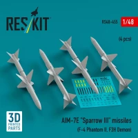 Reskit 48455 AIM-7E 'Sparrow III' missiles (4 pcs.) 1/48