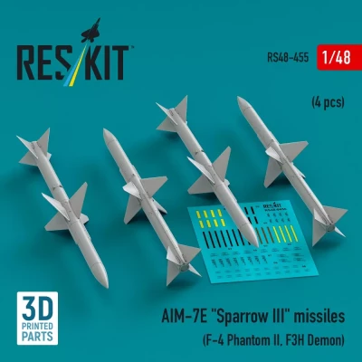 Reskit 48455 AIM-7E 'Sparrow III' missiles (4 pcs.) 1/48