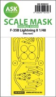 Art Scale 200-M48252 Lockheed-Martin F-35B Lightning II wheels and canopy frame paint mask (inside and outside) 1/48