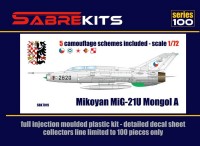 Sabre Kits SBK7019 Mikoyan MiG-21U Mongol-A ex-Bilek 1/72