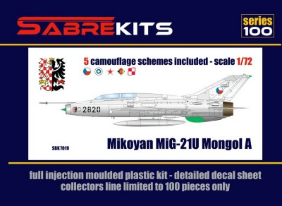 Sabre Kits SBK7019 Mikoyan MiG-21U Mongol-A ex-Bilek 1/72