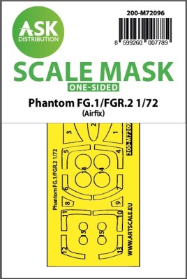 Art Scale 200-M72096 McDonnell-Douglas FG.1/FGR.2 Phantom one-sided fit express mask 1/72