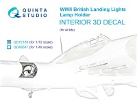 Quinta Studio QD72189 Кронштейны для посадочных фар британских самолетов ВМВ (для любых моделей) 1/72