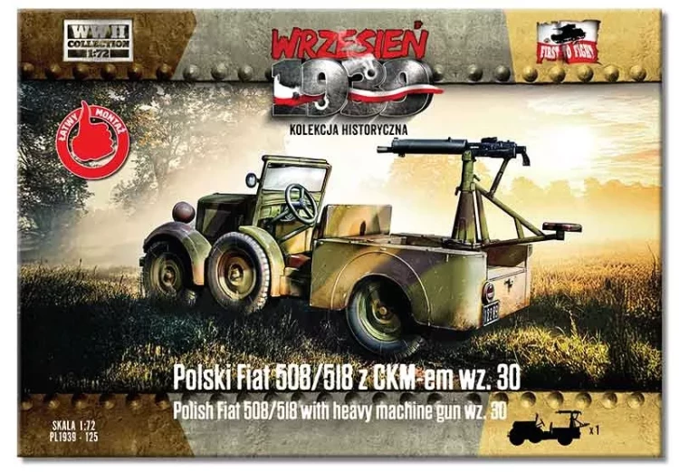 First To Fight 72125 Polski Fiat 508/518 w/ heavy MG wz.30 1/72