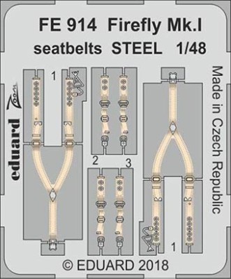 Eduard FE914 Firefly Mk.I seatbelts STEEL 1/48