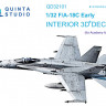 Quinta Studio QD32101 F/A-18С Early (для модели Academy) 3D Декаль интерьера кабины 1/32
