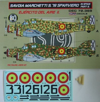 Kora Model DEC72369 SM.79 Sparviero in Spain Vol.8 декали декали 1/72