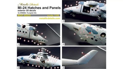 Metallic Details P48020 Mil Mi-24VP Hatches and Panels 1/48