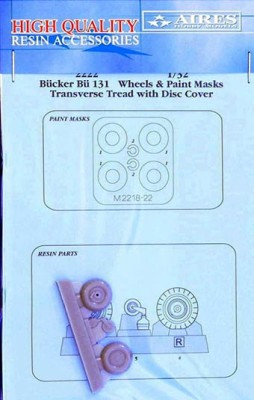 Aires 2222 Bu 131 wheels &amp; paint masks with disc cover 1/32
