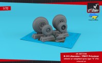Armory ARAW72346 Consolidated B-24 Liberator / PB4Y Privateer wheels with weighted tyres type "b" 1/72