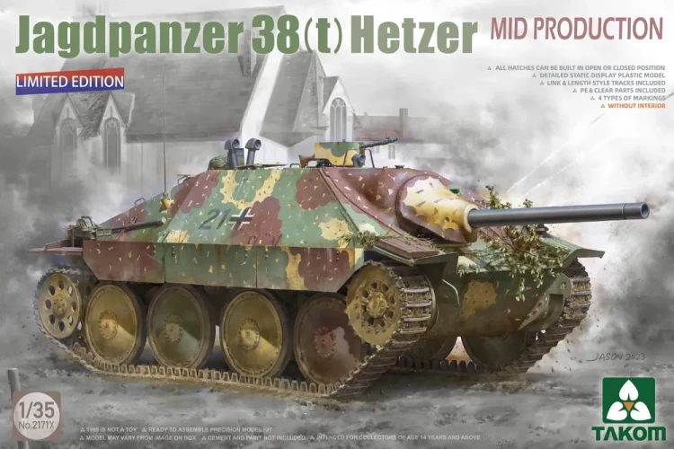 Takom 2171Х Jagdpanzer 38(t) «Hetzer» средних серий 1/35