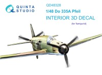 Quinta studio QD48328 Do 335A Pfeil (Tamiya) 3D Декаль интерьера кабины 1/48