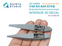 Quinta studio QD+48669 Передние отсеки авионики для AH-64A (Trumpeter) (с 3D-печатными деталями) 1/48