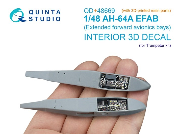 Quinta studio QD+48669 Передние отсеки авионики для AH-64A (Trumpeter) (с 3D-печатными деталями) 1/48