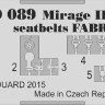 Eduard 49089 Mirage IIIC seatbelts FABRIC