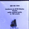 QuickBoost QB48794 Ju 87B Stuka seats w/ safety belts (AIRF) 1/48
