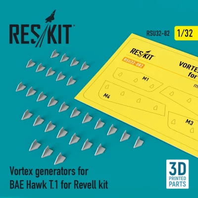 Reskit RSU32-082 Vortex generators for BAE Hawk T.1 (REV) 3D 1/32