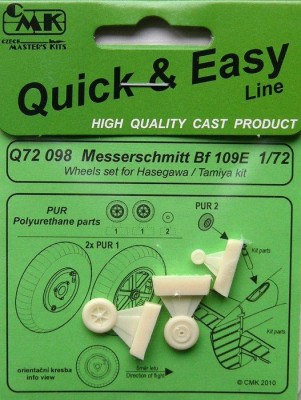 CMK Q72098 Bf 109E Wheels for HAS/ TAM 1/72