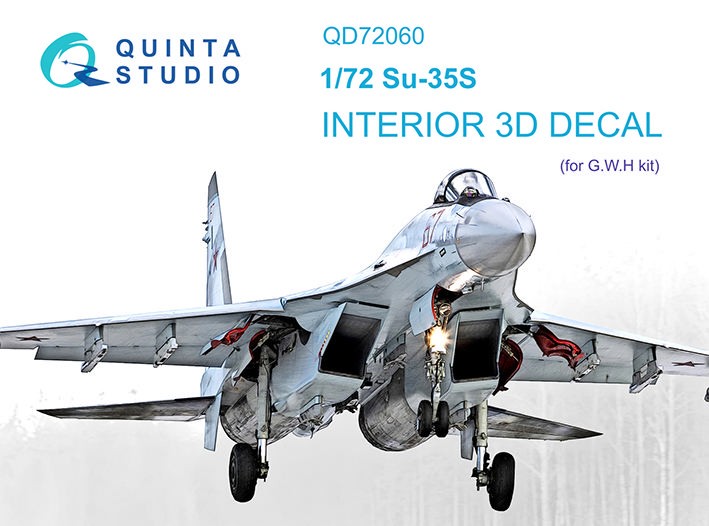 Quinta Studio QD72060 Су-35С (GWH) 3D Декаль интерьера кабины 1/72