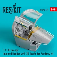 Reskit U48239 F-111F Cockpit late modification w/ 3D (ACA) 1/48
